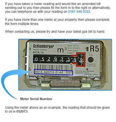 where to find your gas meter serial number